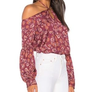 NWT The Fifth Label “Carousel” Off Shoulder Burgundy Aster Top
